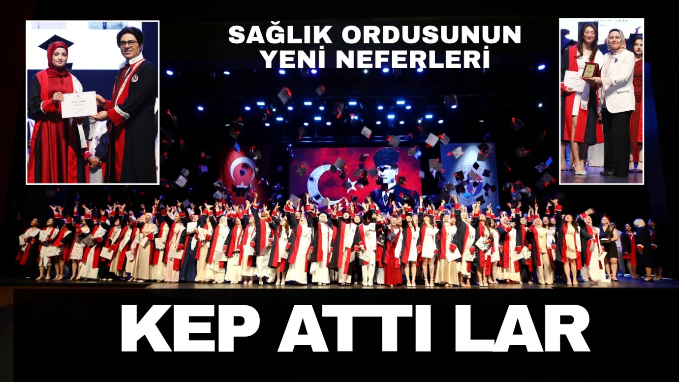 Genç sağlıkçılar kep attı 