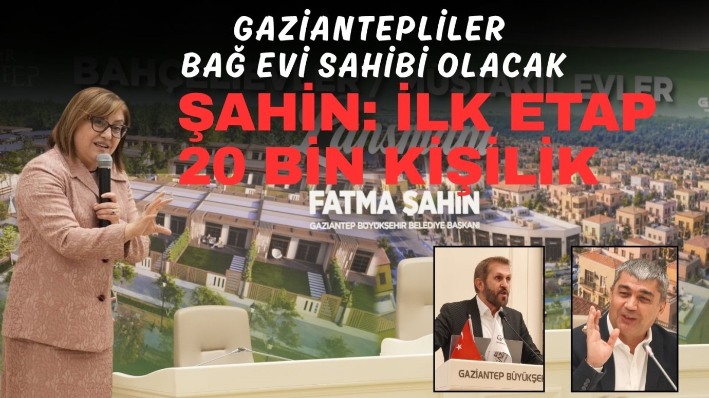 Gaziantep'te bahçeli ev projesi