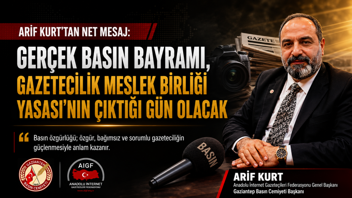 Gazeteci Kurt: Meslek Birliği Yasası şart!