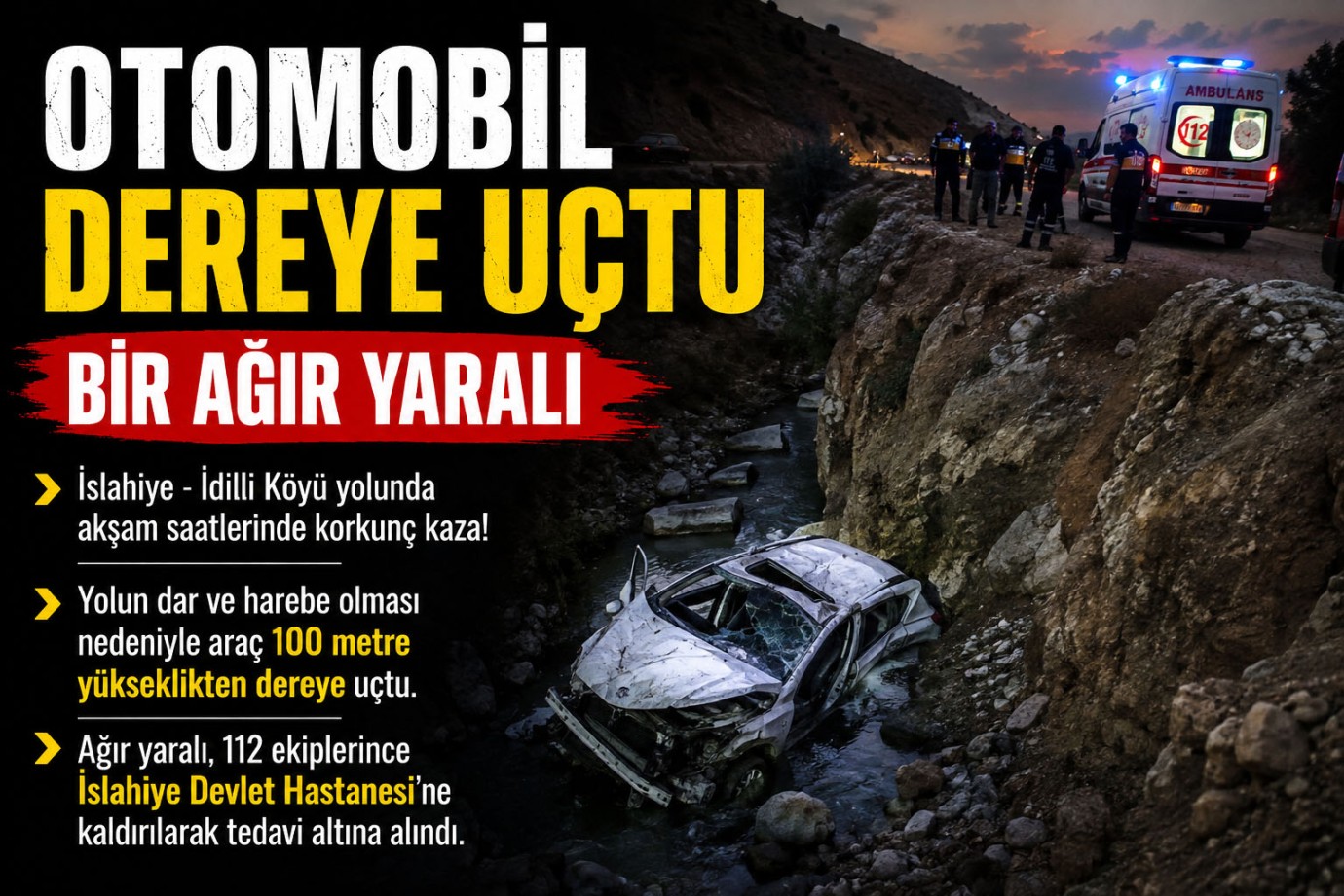 Dereye uçtu