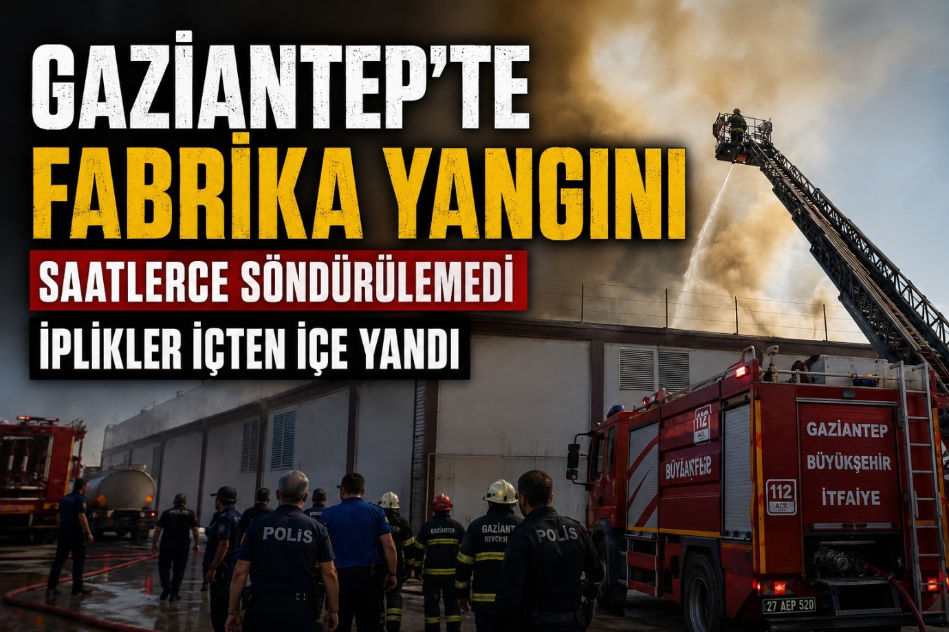 İplikler saatlerce yandı
