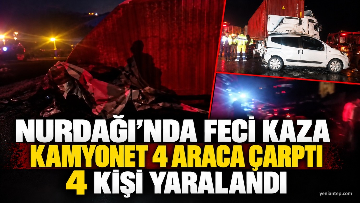 Gaziantep'te zincirleme trafik kazası