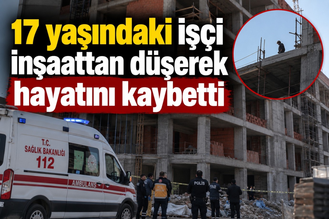 Gaziantep'te inşaattan düşen genç yaşamını yitirdi 