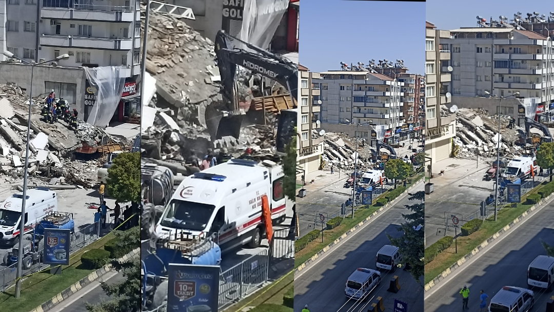 Yıkarken enkaz altında kaldı