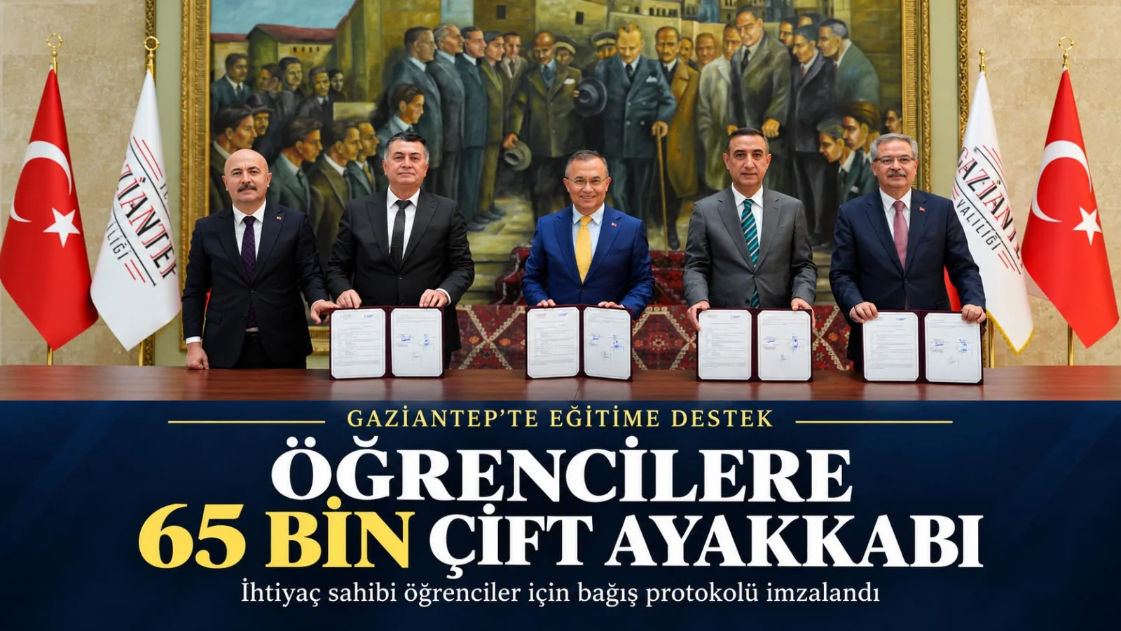 Gaziantep’te ihtiyaç sahibi öğrencilere 65 bin çift ayakkabı