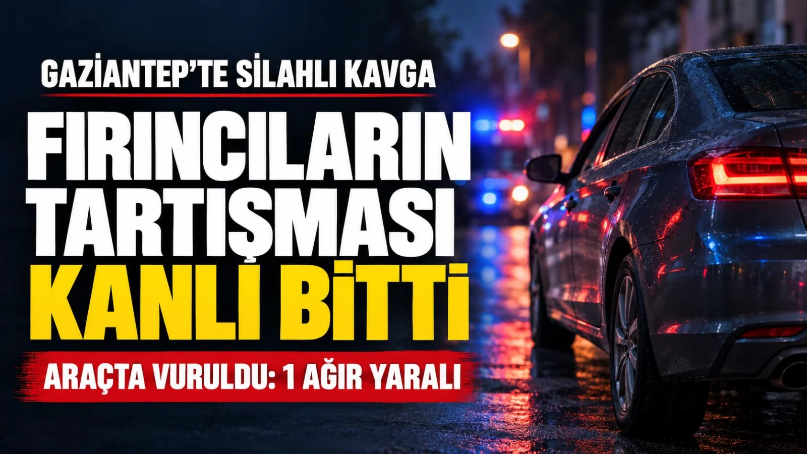 Gaziantep Karkamış'ta fırıncılar arasında silahlı kavga: 1 ağır yaralı